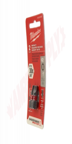 Photo 5 of 48-32-4422 : Milwaukee 2-Piece #2 Square Recess Shockwave 1 Bits
