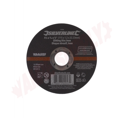 Photo 1 of 792938 : Silverline Heavy Duty Inox Grinding Disc, 4-1/2 x 1/16