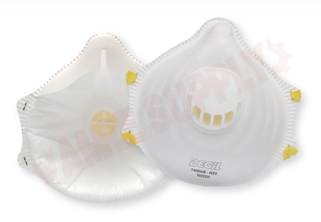 Photo 1 of 74006B : Degil N95 Disposable Respirators with Exhalation Valve, 10/Box