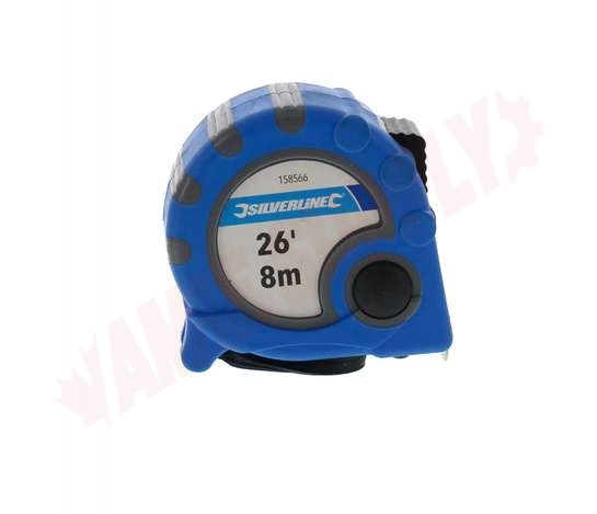 Photo 1 of 158566 : Silverline Tape Measure, 26', SAE (inches) & Metric