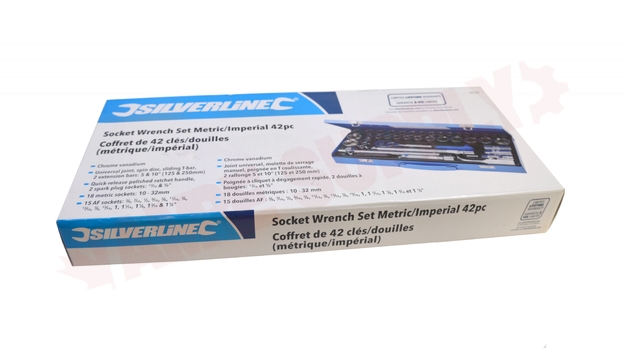 Photo 2 of 102748 : Silverline Socket Wrench Set, Metric/Imperial, 42 Piece