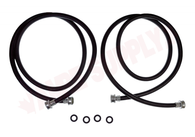 Photo 2 of 3806FFB2 : Supco 3806FFB2 Washer Fill Hose Set, Black Rubber, 2 Pieces, 72