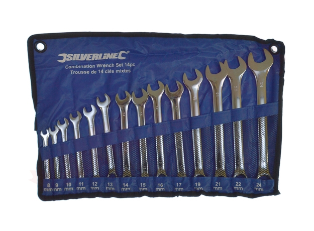 Photo 1 of 742895 : Silverline Combination Wrench Set, 14 Piece