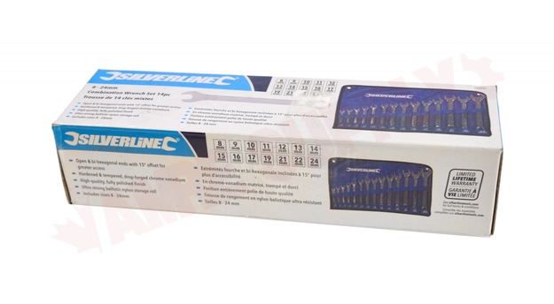 Photo 2 of 742895 : Silverline Combination Wrench Set, 14 Piece