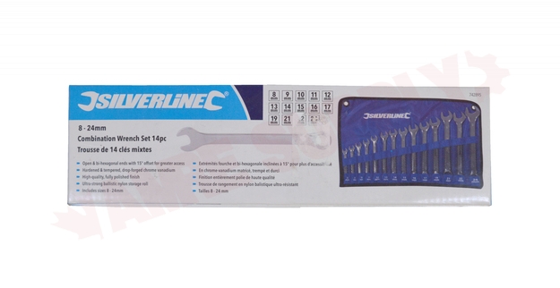 Photo 3 of 742895 : Silverline Combination Wrench Set, 14 Piece