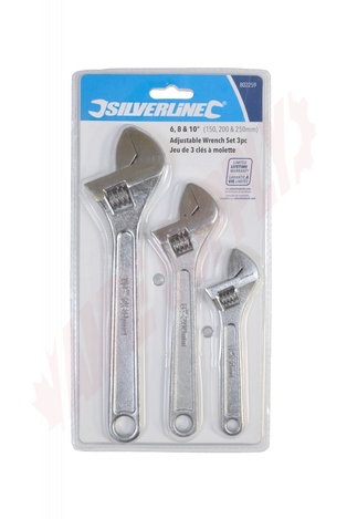 Photo 2 of 802259 : Silverline Adjustable Wrench Set, 3 piece