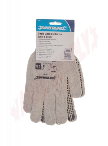 Photo 2 of 360180 : Silverline Single-Sided Dot Gloves, Large