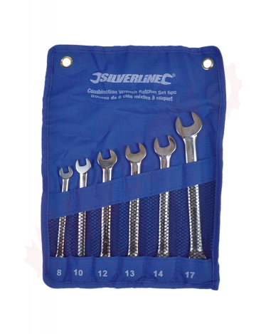 Photo 1 of 658930 : Silverline Combination Ratchet Spanner Wrench Set, 6 Pieces