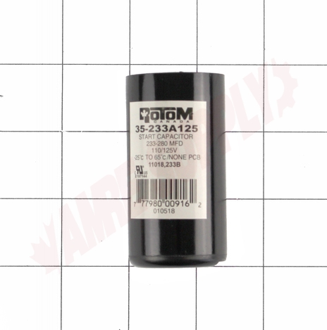 Photo 5 of 35-233A125 : Rotom Start Capacitor, 233-280MFD, 110/125V