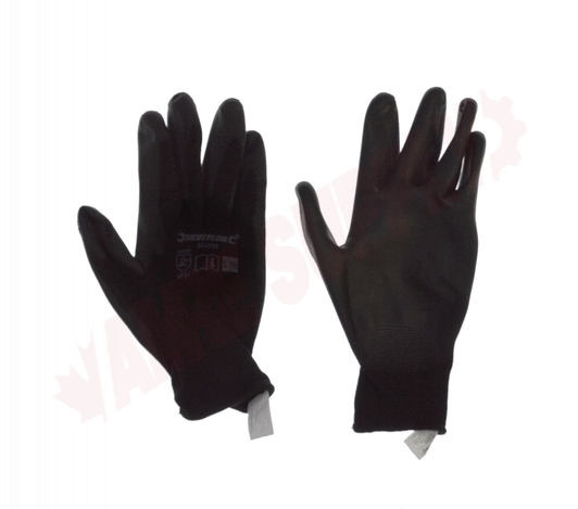 Photo 3 of 504658 : Silverline Poly-Coated Palm Gloves, Black, Large