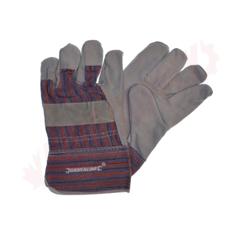 Photo 1 of 592042 : Silverline Leather Palm Work Gloves, Large
