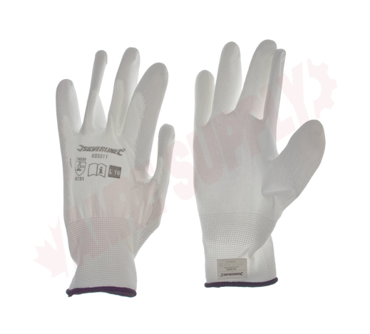 Photo 3 of 683311 : Silverline Poly Palm Gloves, Large