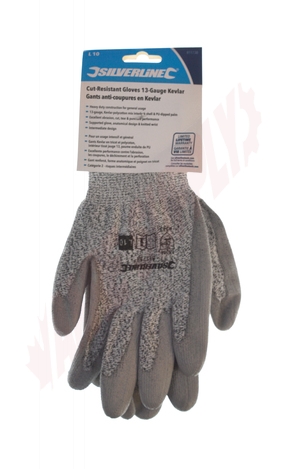Photo 2 of 811738 : Silverline Cut-Resistant Gloves, 13 Gauge Kevlar, Large