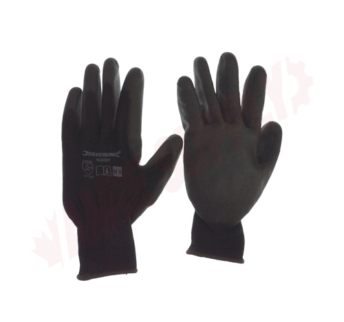 Photo 3 of 933554 : Silverline Poly-Coated Palm Gloves, Black, Medium