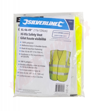 Photo 2 of 151834 : Silverline Hi-Vis Safety Vest, Extra Large