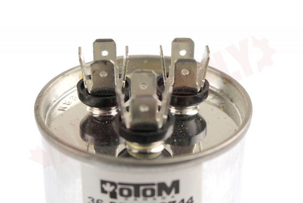 Photo 4 of 36-3510R3744 : Rotom Dual Run Capacitor, Round, 35/10MFD, 370/440V