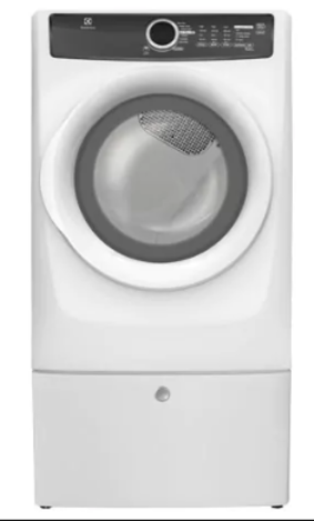 Photo 2 of EFMC427UIW : Frigidaire Electrolux 8.0 cu. ft. Front Load Electric Dryer, White