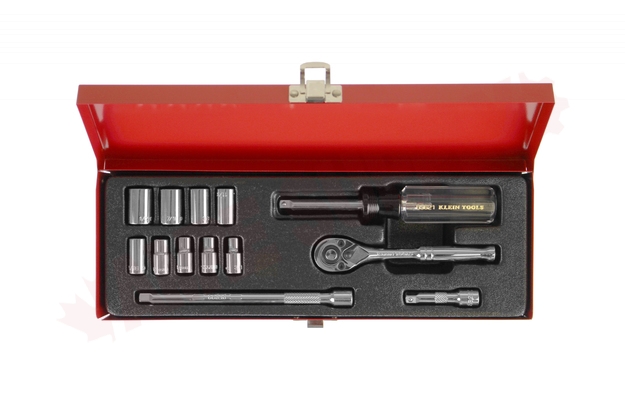Photo 2 of 65500 : Klein Tools 13-Piece Socket Wrench Set, 1/4