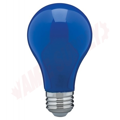 Photo 1 of S14985 : 8W A19 LED Lamp, Blue, Dimmable