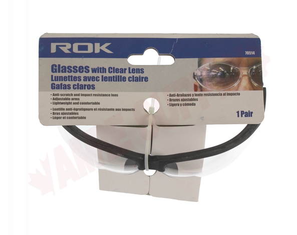Photo 2 of 70514 : ROK Safety Glasses, Clear