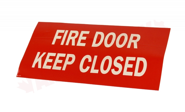 Photo 2 of BL167 : Brooks Fire Door Keep Closed Sign, Self-Adhesive, 12 x 6