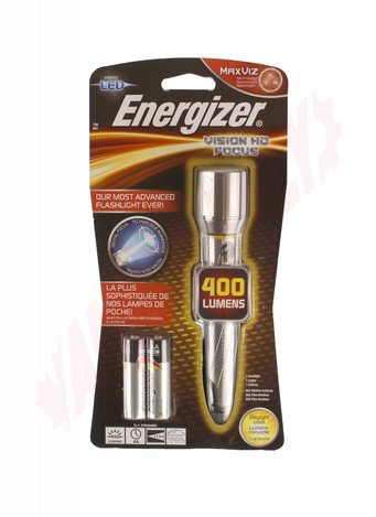 Photo 3 of EPMZH21E : Energizer Vision HD Performance Metal Flashlight, 2xAA Batteries