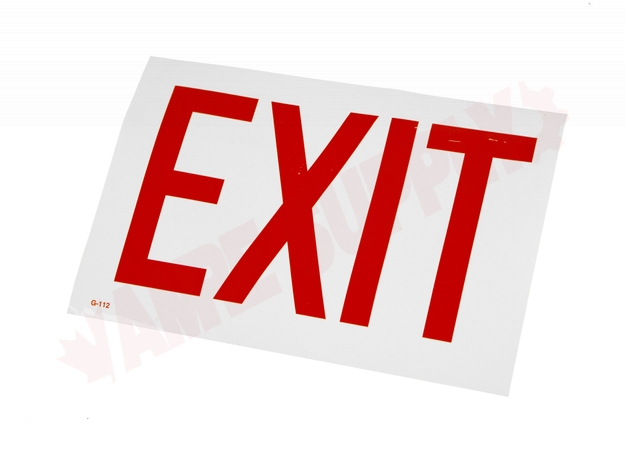 Photo 1 of G-112 : Phillips 66 Glow-In-The-Dark Exit Sign, Self-Adhesive, Plastic, 12 x 8