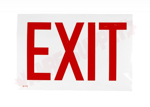 Photo 2 of G-112 : Phillips 66 Glow-In-The-Dark Exit Sign, Self-Adhesive, Plastic, 12 x 8