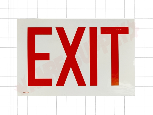Photo 3 of G-112 : Phillips 66 Glow-In-The-Dark Exit Sign, Self-Adhesive, Plastic, 12 x 8