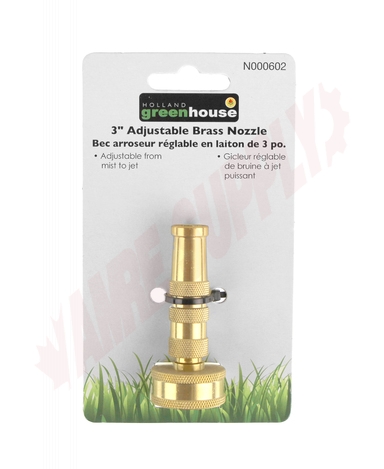 Photo 1 of N000602 : Holland Greenhouse 3 Adjustable Nozzle, Brass