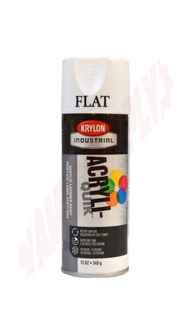 Photo 1 of 41502 : Krylon Industrial Acrylic-Quik Acrylic Spray Paint, Flat White