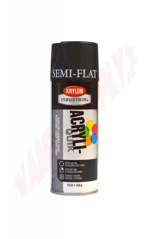Photo 1 of 41613 : Krylon Industrial Acrylic-Quik Acrylic Spray Paint, Semi-Flat Black
