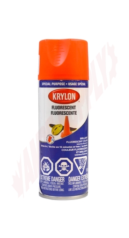 Photo 1 of 43101 : Krylon Fluorescent Spray Paint, Red/Orange