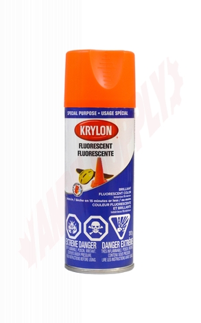 Photo 1 of 43102 : Krylon Fluorescent Spray Paint, Yellow/Orange