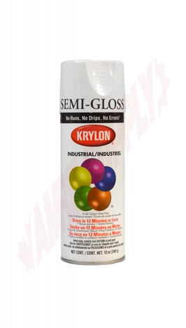 Photo 1 of 41508 : Krylon Industrial Acrylic-Quik Acrylic Spray Paint, Semi-Gloss White