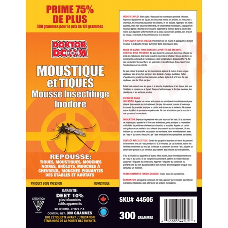 Photo 3 of 44505 : Doktor Doom Odourless Foam Mosquito & Tick Repellent, 300g
