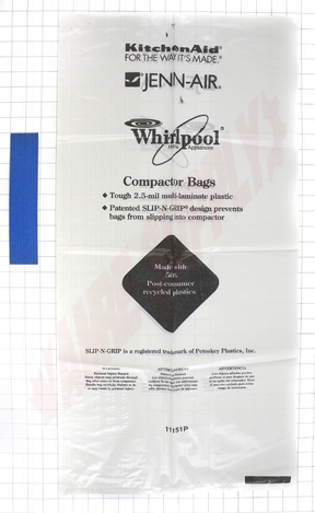 Photo 5 of W10165294RB : Whirlpool W10165294RB Trash Compactor Bags, 15, 60/Pack