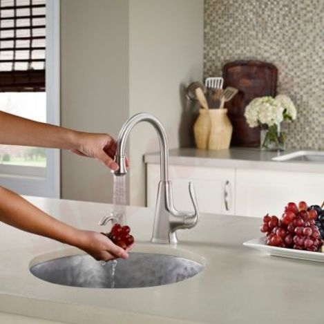 Photo 3 of F-072-PDSS : Pfister Pasadena Bar & Prep Faucet, with Soap Dispenser, Stainless Steel