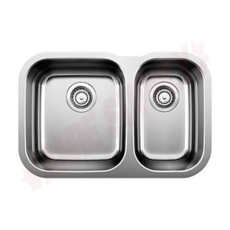 Photo 1 of 400006 : Blanco Essential U 1-1/2 Undermount Kitchen Sink, 2 Bowls, Stainless Steel