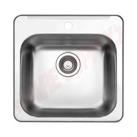 Photo 1 of 401249 : Blanco Horizon 1.0 Drop-In Kitchen Sink, 1 Bowl, 1 Hole, Stainless Steel