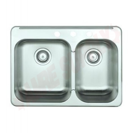 Photo 1 of 401014 : Blanco Horizon 1.5 Drop-In Kitchen Sink, 2 Bowls, 3 Holes, Stainless Steel