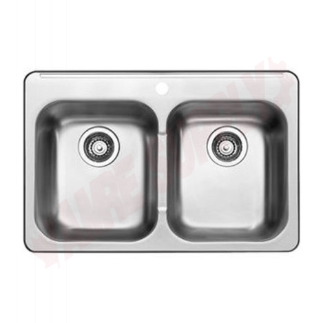 Photo 1 of 401250 : Blanco Horizon 2.0 Drop-In Kitchen Sink, 2 Bowls, 1 Hole, Stainless Steel