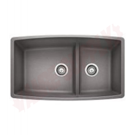 Photo 1 of 401710 : Blanco Performa U 1-3/4 Undermount Kitchen Sink, 2 Bowls, Granite, Metallic Gray