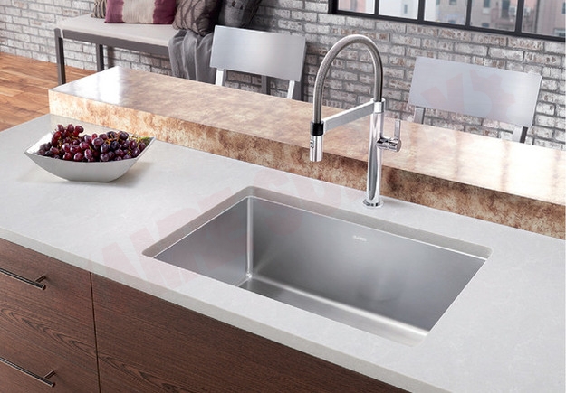 Photo 2 of 401517 : Blanco Quatrus R15 U 1 Medium Undermount Kitchen Sink, 1 Bowl, Stainless Steel