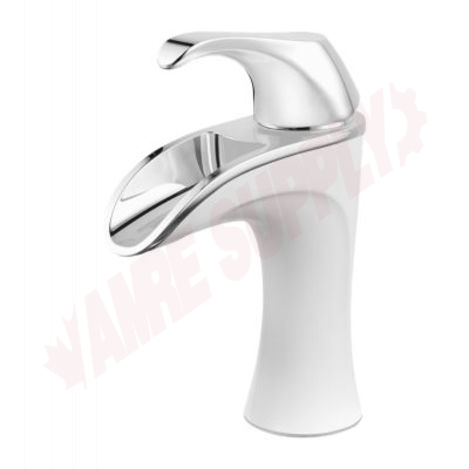 Photo 1 of LF-042-BRCW : Pfister Brea Single Handle Bathroom Faucet, White with Chrome
