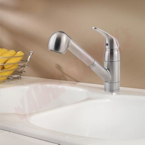 Photo 3 of G133-10SS : Pfister Pfirst Pull-Out Kitchen Faucet, Stainless Steel