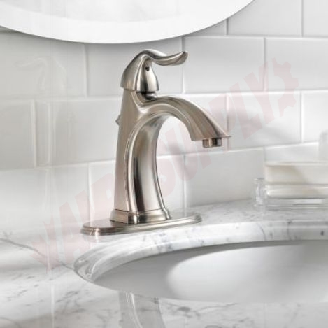Photo 4 of LF-042-ST0K : Pfister Santiago Single Handle Bathroom Faucet, Brushed Nickel