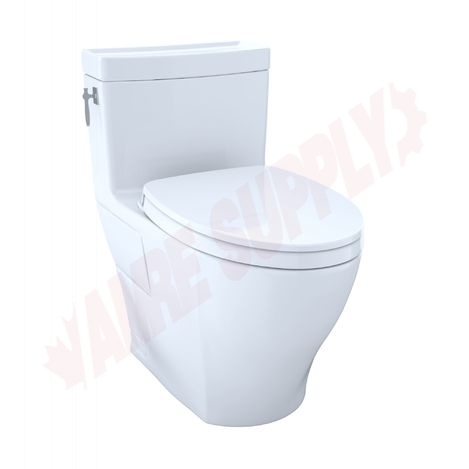 Photo 1 of MS626124CEFG#01 : Toto Aimes One-Piece Elongated Toilet, Cotton White, with Seat