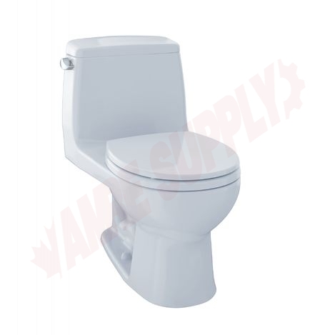 Photo 1 of MS853113E#01 : Toto Eco UltraMax One-Piece Round Toilet, Cotton White, with Seat