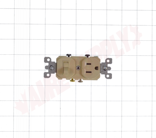 Photo 8 of 5225-I : Leviton Duplex Combo Toggle Switch & Receptacle, 15A, 120/125V, Ivory